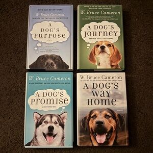 Lot of 4 books - A Dog’s Purpose/Journey/Promise/Way Home (hardcover)